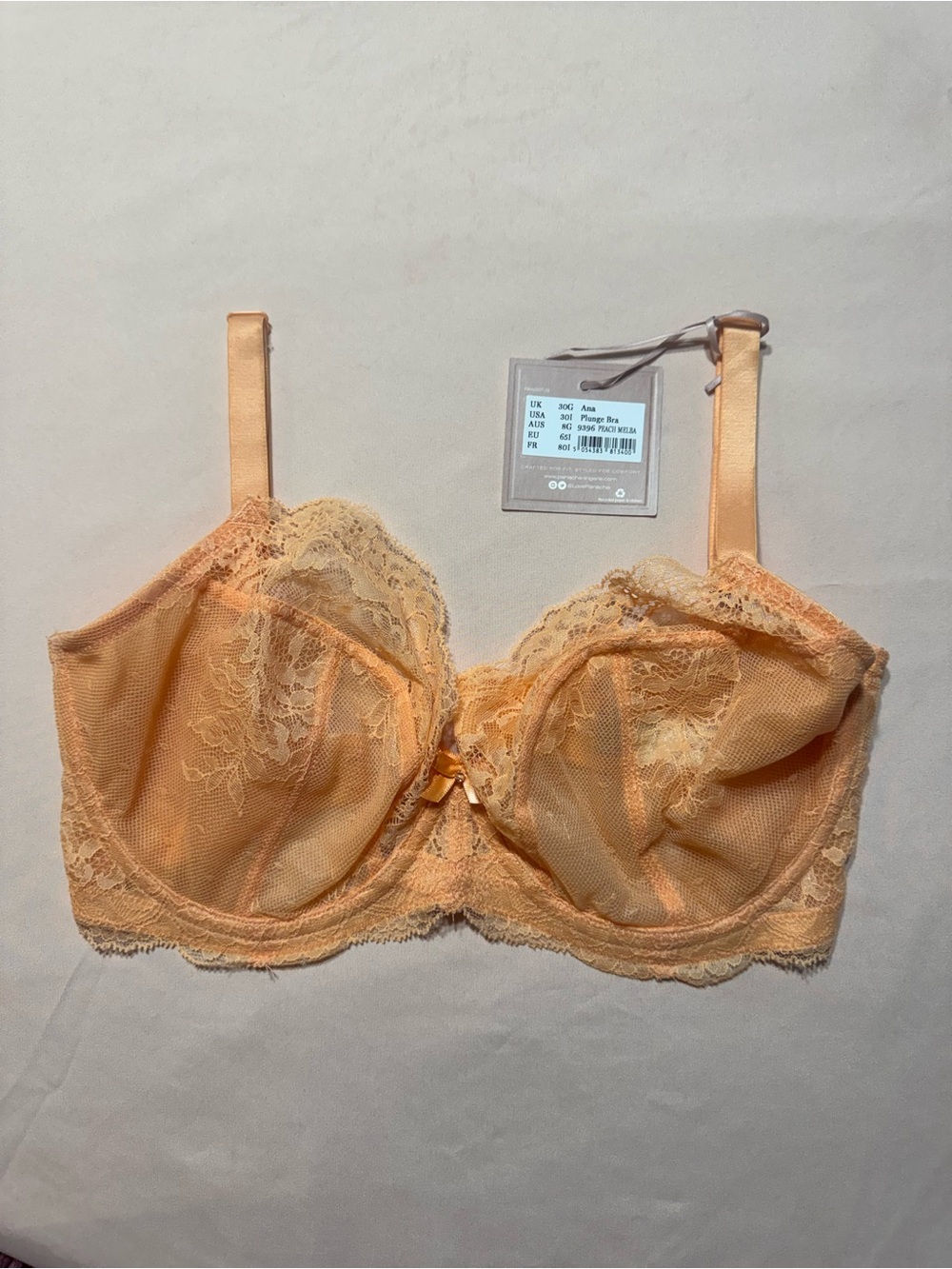 Beautiful Panache Ana Plunge Bra in the gorgeous Peach Melba colorway.